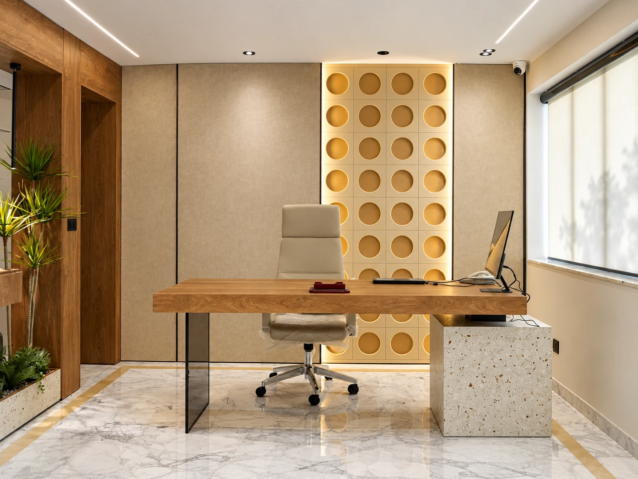 Bureau d'avocat lumineux et moderne